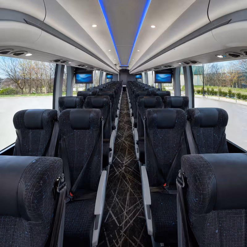40-56 Passenger Charter Bus Interior