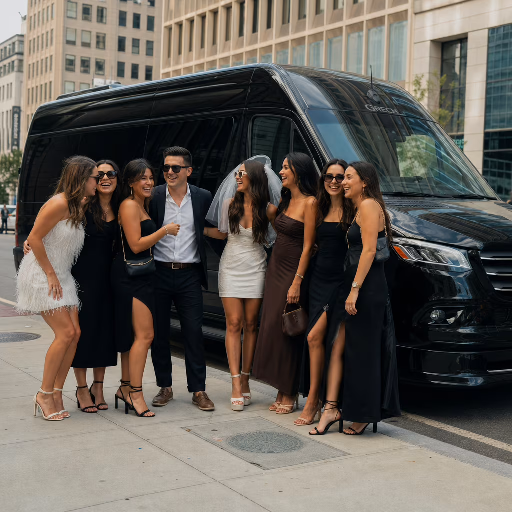 Bachelor and bachelorette party bus