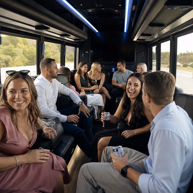Black Mercedes Sprinter van staged for an Washington Private Event Transportation group