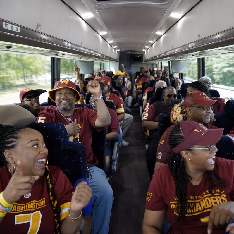 Black Mercedes Sprinter van staged for an Washington Sporting Event Transportation group