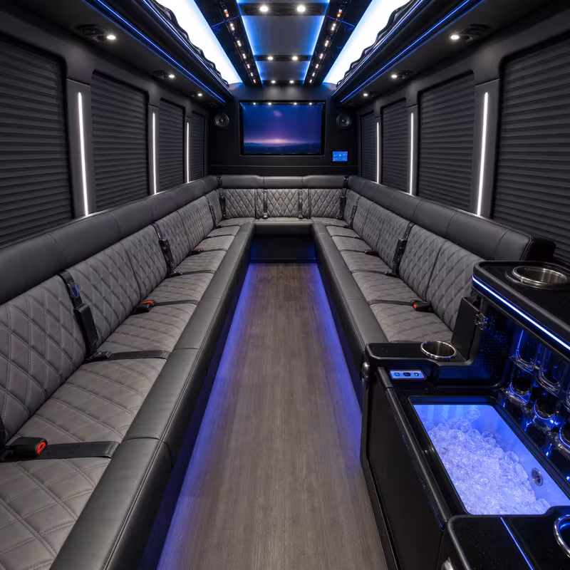 14 Passenger Sprinter Limo Interior