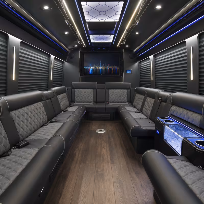 14 Passenger Sprinter Limo Interior