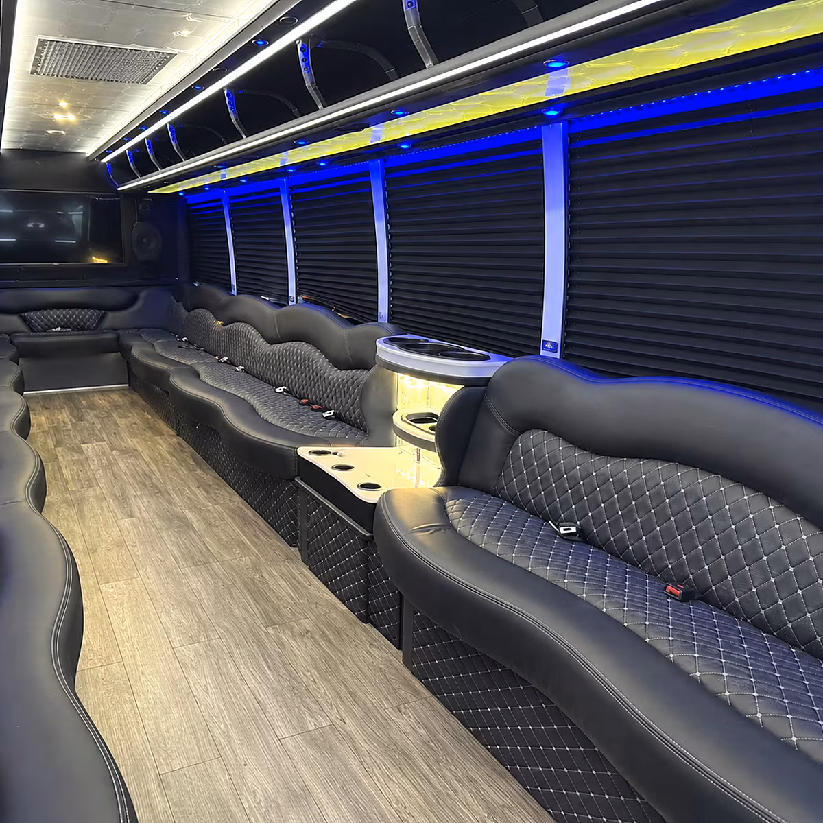 Washington Bachelor & Bachelorette Transportation party bus interior