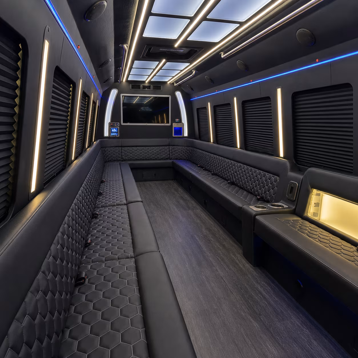 Washington Bachelor & Bachelorette Transportation party bus interior