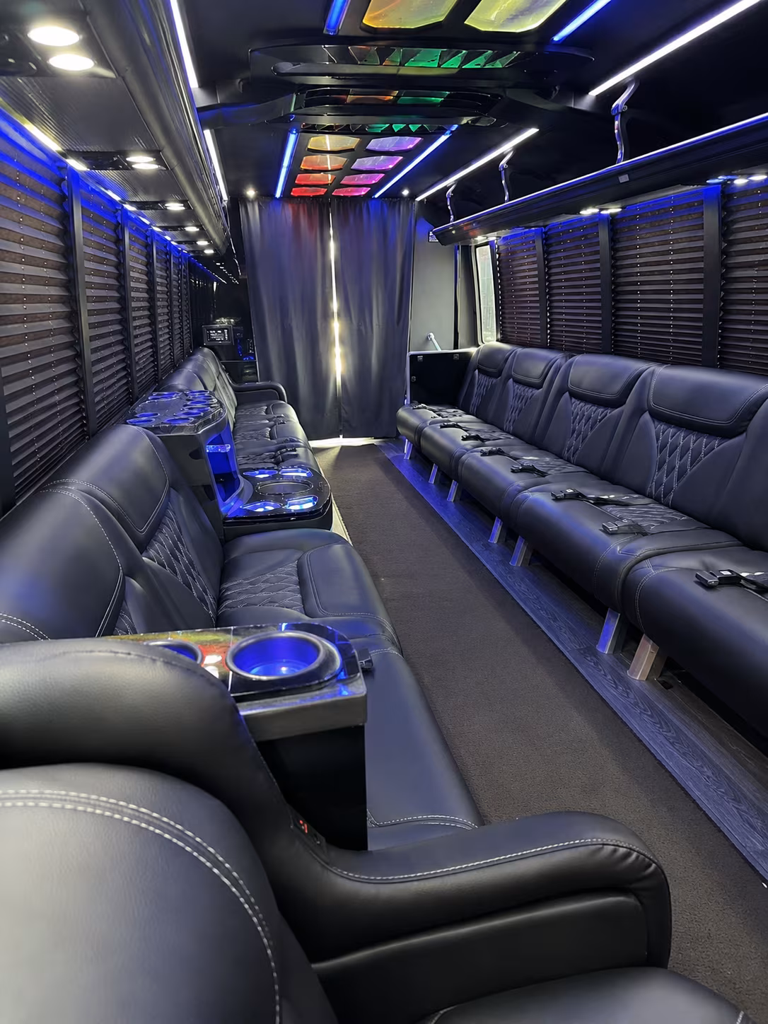 Washington Birthday, Sweet 16, & Quinceañera Transportation party bus exterior