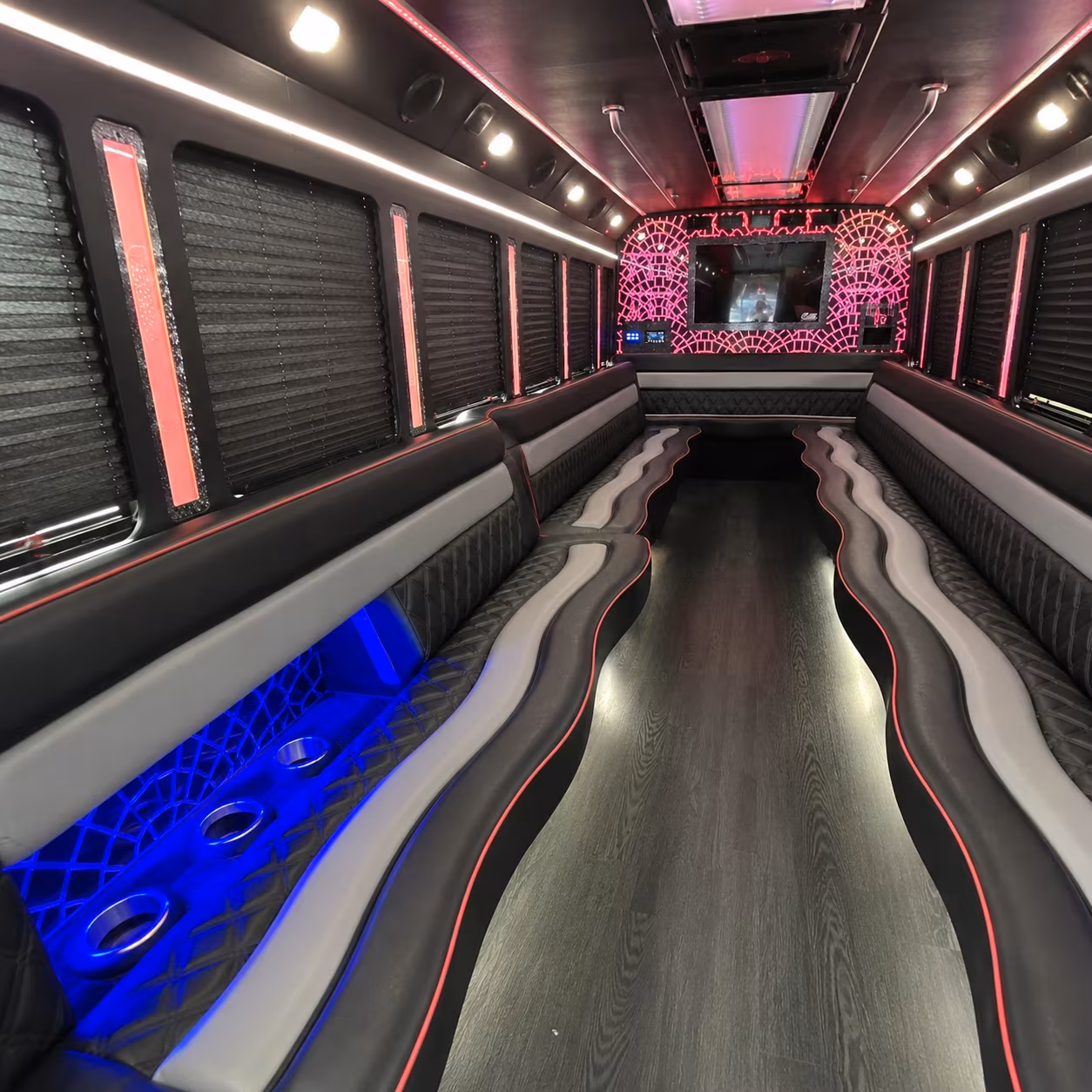 Washington Private Event Transportation party bus interior