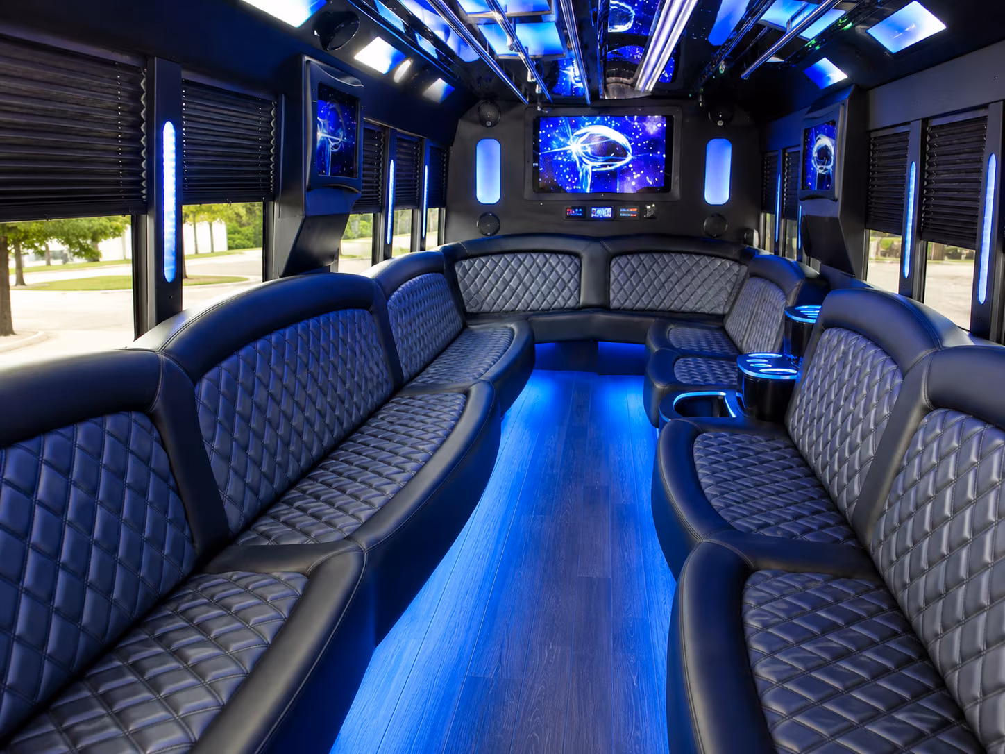 Washington Prom & Homecoming Transportation party bus interior